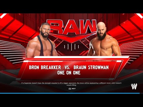 WWE 2K24 BRON BREAKKER VS. BRAUN STROWMAN