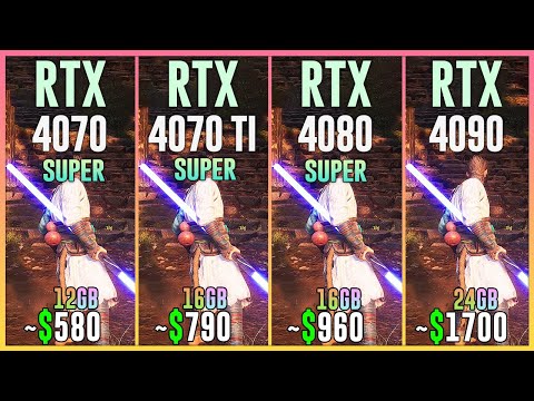 RTX 4070 SUPER vs RTX 4070 TI SUPER vs RTX 4080 SUPER vs RTX 4090 - Tested in 25 Games