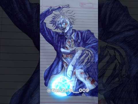 Drawing Gojo The Honoured One|Glowart| #animedrawing #anime #glowart