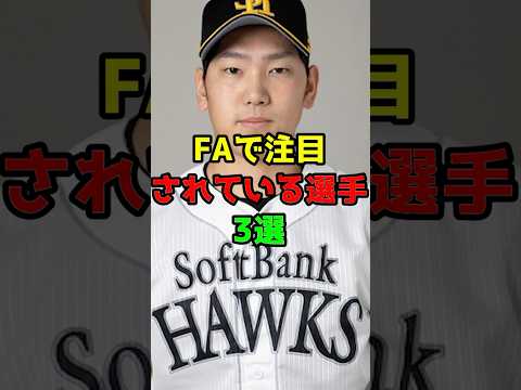 FAで注目されているプロ野球選手3選