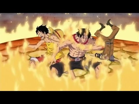 Luffy and Ace vs Marines「4k」「60fps」║ One Piece