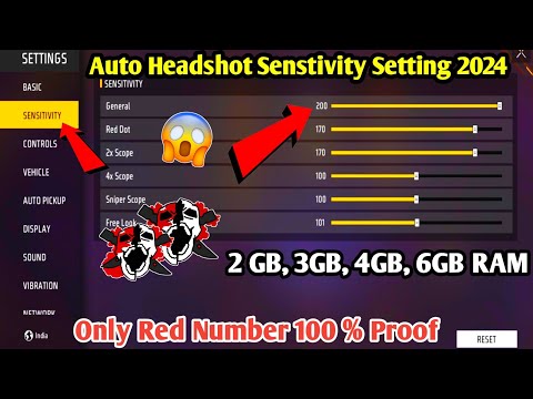 Best Sensitivity For Free Fire || फ्री फायर में हेड कैसे मारे || Free Fire All Gun Headshot Trick