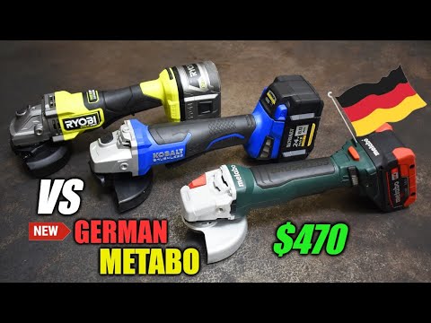 German Metabo Grinders are Ridiculous, vs M18, DeWALT, Ryobi & Kobalt