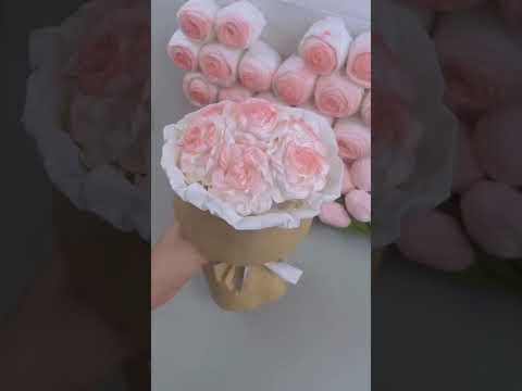 DIY tissue paper rose flower #diy #flowers #gift #craft #handmadegifts #rose #diyfashion #hancraft