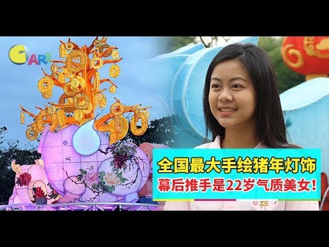 【人物故事】全国最大手绘猪年灯饰 幕后推手是22岁气质美女！