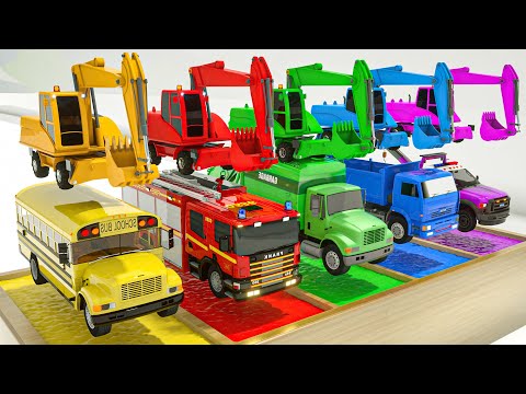 Wheels On The Bus Hew Version - Change the color, change the wheel -Baby Nursery Rhymes & Kids Songs