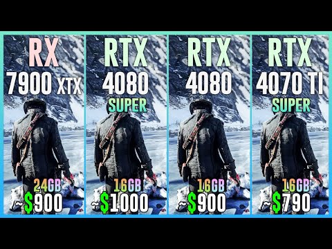 RX 7900 XTX vs RTX 4080 SUPER vs RTX 4080 vs RTX 4070 TI SUPER - Test in 25 Games