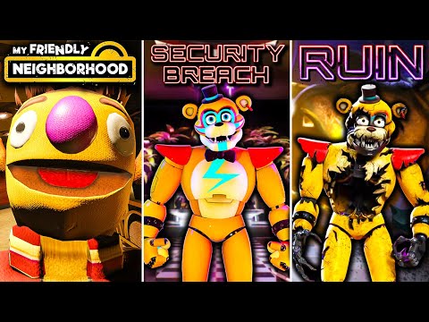 Puppet Horror vs Animatronics Horror | My Friendly Neighborhood vs FNAF Security Breach + Ruin DLC