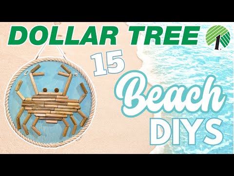 🦀 Sun, Sand, Sea! 15 BEST Beach Dollar Tree DIYS for Coastal Decor