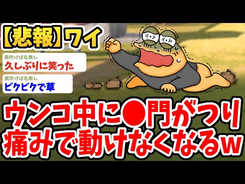 【2ch面白いスレ】ワイ、ウ●コ中に●門がこむら返りを起こし動けなくなってしまうwwww【ゆっくり解説】