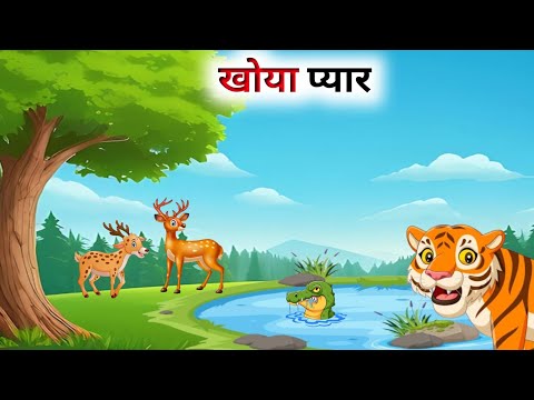 एक हिरण और एक हिरणी की प्रेम कहानी // Hindi Cartoon // Panchatantra Ki Kahani