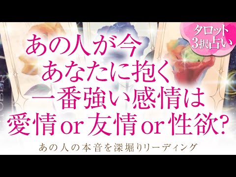 🔮恋愛タロット🌈あの人が今、あなたに抱く一番強い感情は、愛情 or 友情 or 性欲❔🌈お相手の隠れた本心が明らかに⁉️深掘りリーディング❗複雑恋愛・三角関係・音信不通・疎遠・片思い・曖昧な関係等…