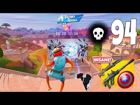 94 Elimination Solo Vs Squads "Zero Build" Gameplay Wins (Fortnite chapter 5 PC)