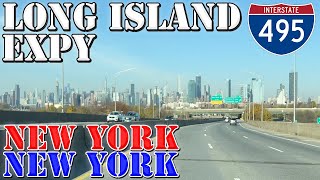 I-495 West - Long Island Expressway FULL Route - Riverhead to New York City - 4K Highway Drive