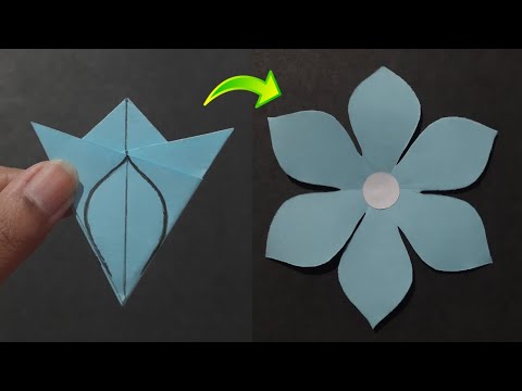 How To Make Paper Flower Easy | 6 Petal Paper Flower Making | Very Easy Paper Flower Making Idea