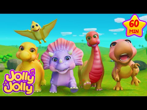 🦖🦕10 little dinosaurs, The animals on the farm + More - Nursery rhyme with lyrics by Jolly Jolly