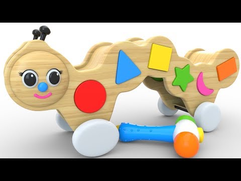 Learn Shape with Caterpillar Wooden Toy