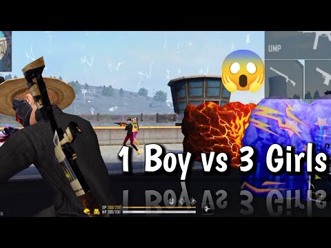 1 vs 3 girls overpower gameplay😱| Brain dead song free fire gameplay || 1 vs 4 #nonstopgaming #omg_s