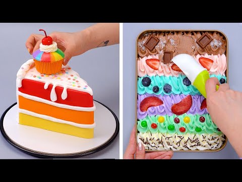 Amazing Colorful Cake Decorating Tutorial | Extreme Cake