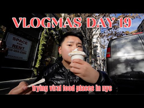 trying viral food places in nyc | #vlogmas day 19