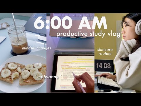 STUDY VLOG 🍓 | mindset changes, morning skincare routine, typing asmr, failing practice exams 📝