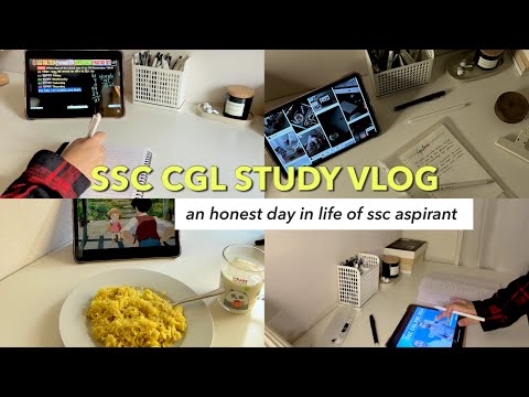 SSC CGL study vlog📚| an honest day in life of ssc aspirant| Cgl 2025 #ssccgl #studyvlog #cgl