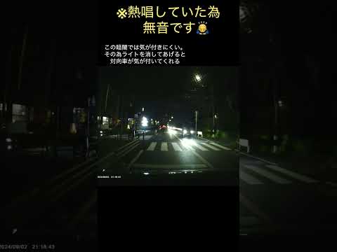 見えない‼️歩行者にも光り物装着義務があればいいと思う‼️#歩行者妨害 #歩行者 #道交法 #道交法違反 #ドラレコ #ドラレコ動画 #ドラレコ映像 #危険回避 #危険予測 #法律 #暗闇