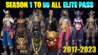 ALL ELITE PASS BUNDLE SEASON 1 TO 55 | FREE FIRE ALL ELITE PASS BUNDLE | ALL ELITE PASS FREE FIRE