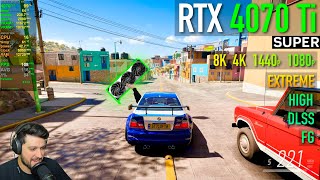 RTX 4070 Ti SUPER - Forza Horizon 5 - 1080p, 1440p, 4K, 8K