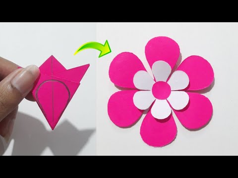 Easy Paper Flower Making Idea | How To Make Paper Flower | Beautiful Paper Flower Craft