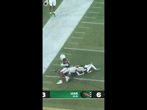 Tyjon Jones intercepts the Jalen Kitna pass vs. Uconn