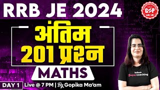 RRB JE 2024 | RRB JE Maths Classes 2024 | RRB JE Maths Mock Test | Maths by Gopika Ma'am