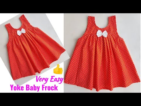 Very Easy Yoke Baby Frock Cutting and stitching | Baby Frock cutting and stitching