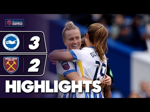 Late Drama At The Amex! | Brighton & Hove Albion v West Ham United Highlights | Barclays WSL 2024-25