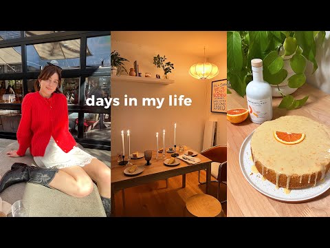 dinner party, olive oil cake, saie beauty grwm ⭐️ vlog