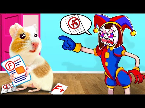 Hamster Got Bad Grades! The Amazing Digital Circus UNOFFICIAL | Life Of Pets HamHam