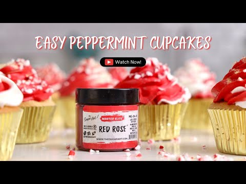 Easy Christmas Peppermint Cupcakes!