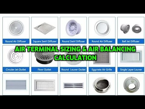 Air terminal sizing procedure & Air balancing calculation procedure explanation