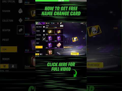 Get free name change card in free fire | Free fire mein free name change card kaise milega #shorts