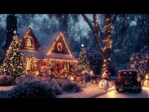 10 Minutes of Soft Piano Christmas Classics - Instrumental Christmas Music with Cracking Fireplace