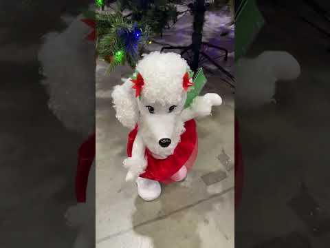 Lowe's Christmas 2023 Gemmy Swaying Tail Wagging Poodle