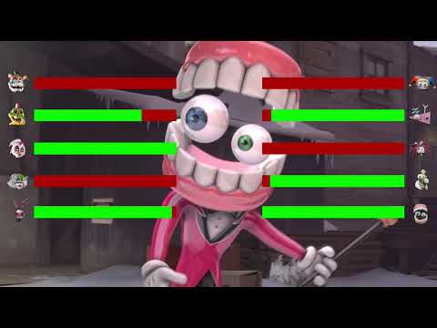 Five Nights at Freddy's vs The Amazing Digital Circus WITH Healthbars