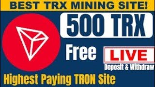 🌊🔴NEW TRX MINING SITE TODAY  BEST TRON MINING SITE TODAY  NEW TRX MINING SITE 2023 ||🔴💧 NEW TRX SITE