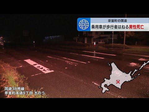 横断歩道を渡っていた48歳男性が乗用車にはねられ死亡　乗用車運転の37歳男を過失運転傷害容疑で現行犯逮捕　北海道芽室町