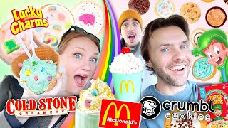 Tasting VIRAL Celebrity Foods! MCDONALDS, CRUMBL COOKIES, and COLD STONE! New HOLIDAY Menu Items!!!