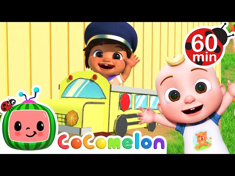 Nina Drives Wheels on the Bus | with Nina and JJ | Cocomelon Nursery Rhymes for Kids