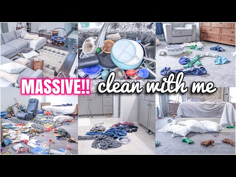 MASSIVE CLEAN WITH ME | REAL LIFE MESS | EXTREME CLEANING MOTIVATION | COMPLETE DISASTER CLEANING