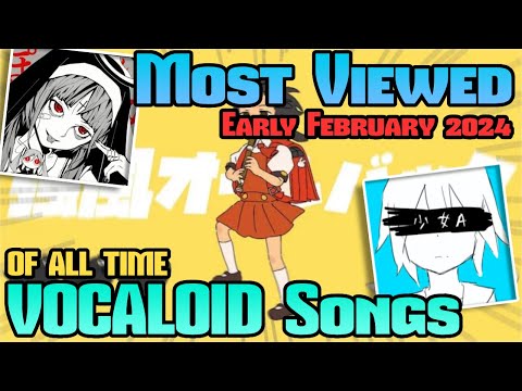 [TOP 200] Most Viewed VOCALOID Songs on YouTube (Early February 2024)