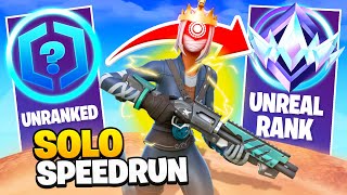 Unranked to UNREAL SOLO SPEEDRUN in Season 3 Fortnite Ranked