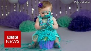 Cake smash: Parents who spend £800 on their child's first birthday.- BBC News